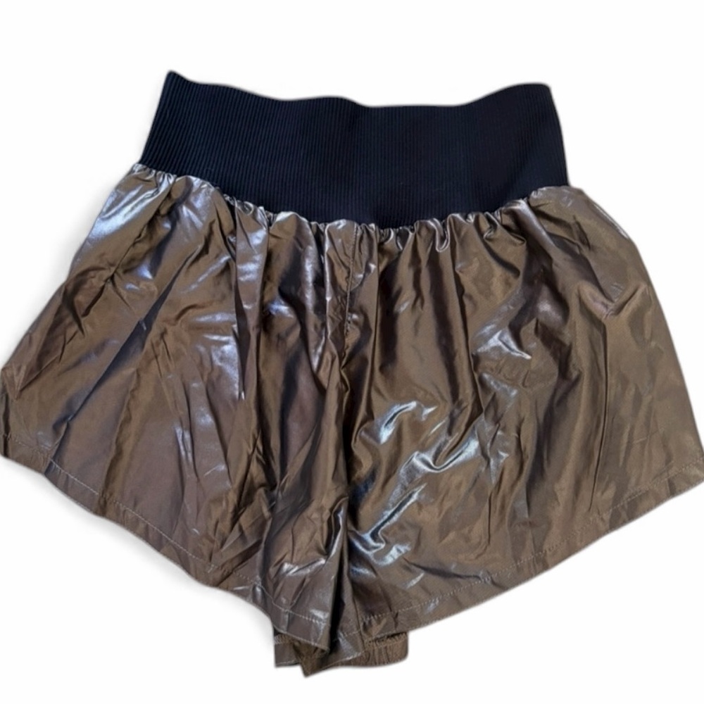 Free People movement Carpe Diem metallic bronze shorts, NWT - Picture 5 of 5